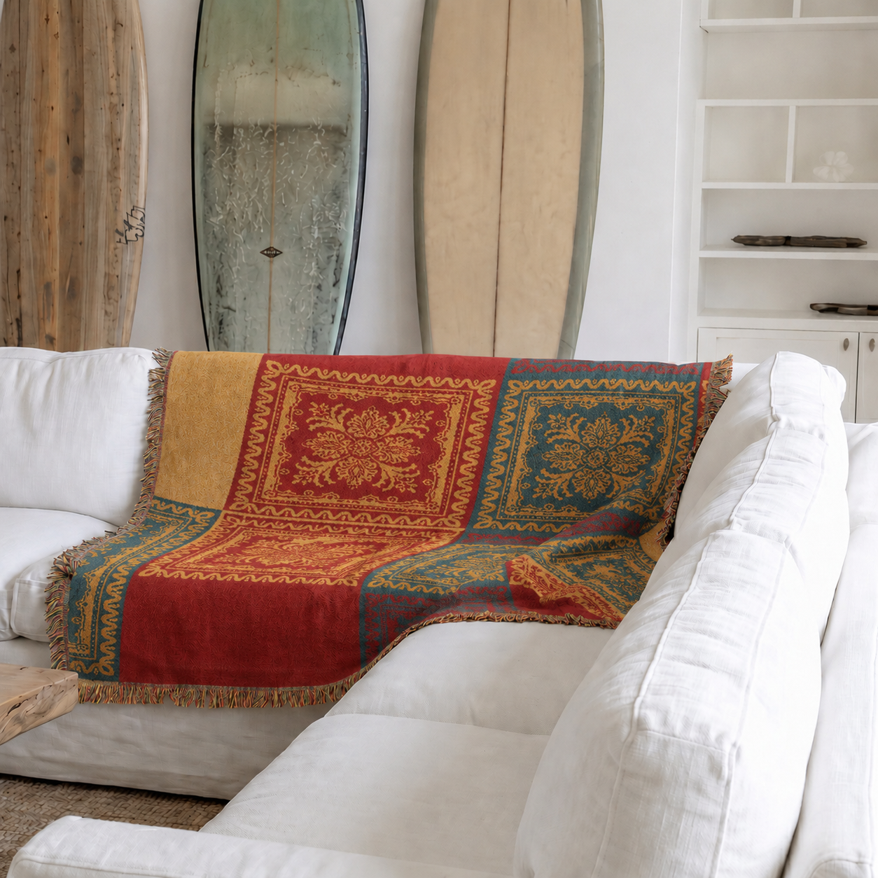 Sulainu Living | Knitted Plaid Blanket – Nordic Tribal Design