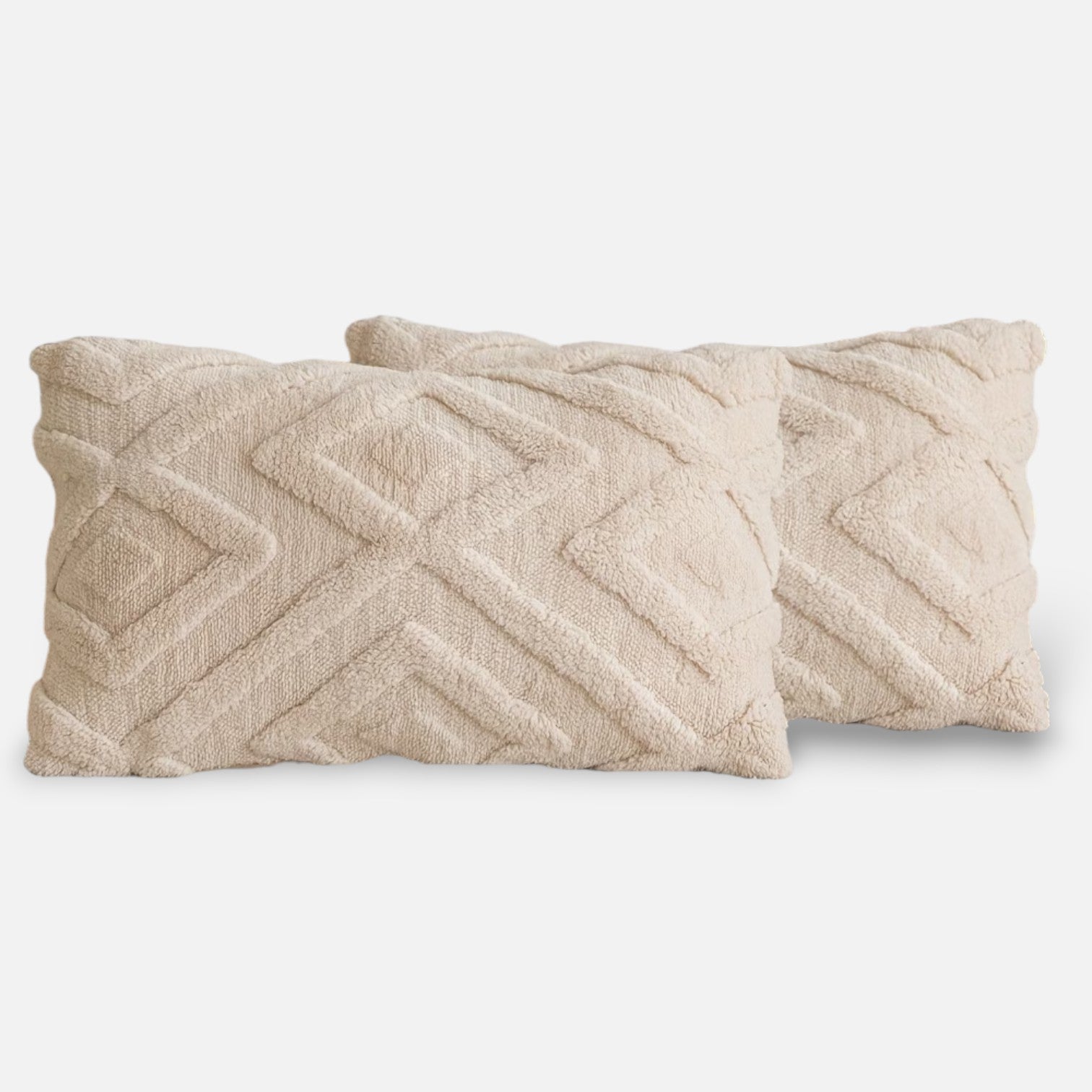 Sulainu Living | Geometric Tufted Cushion Covers – Sculpted Textural Elegance