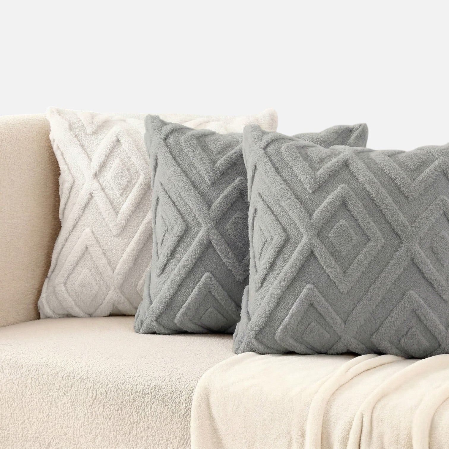 Sulainu Living | Geometric Tufted Cushion Covers – Sculpted Textural Elegance