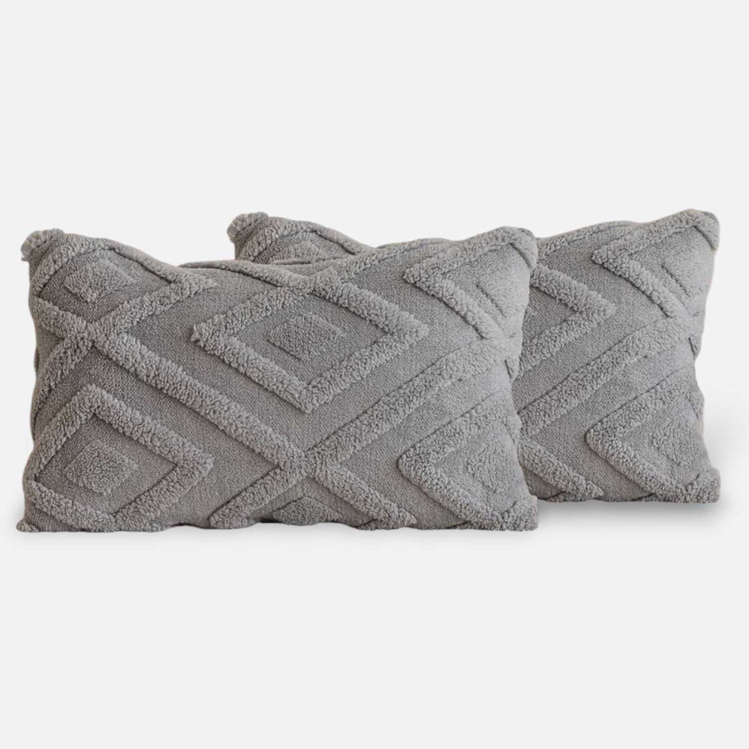 Sulainu Living | Geometric Tufted Cushion Covers – Sculpted Textural Elegance