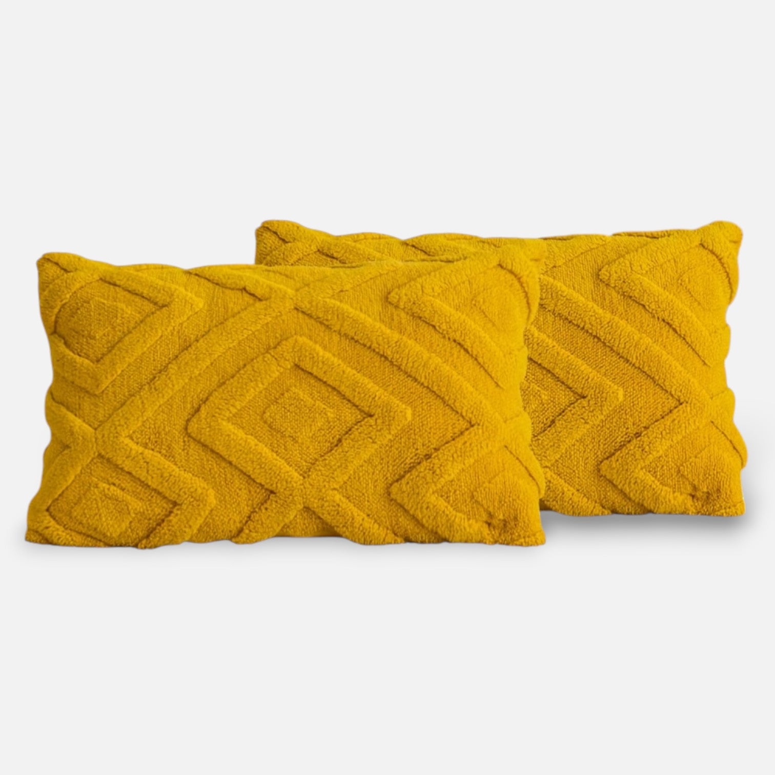 Sulainu Living | Geometric Tufted Cushion Covers – Sculpted Textural Elegance
