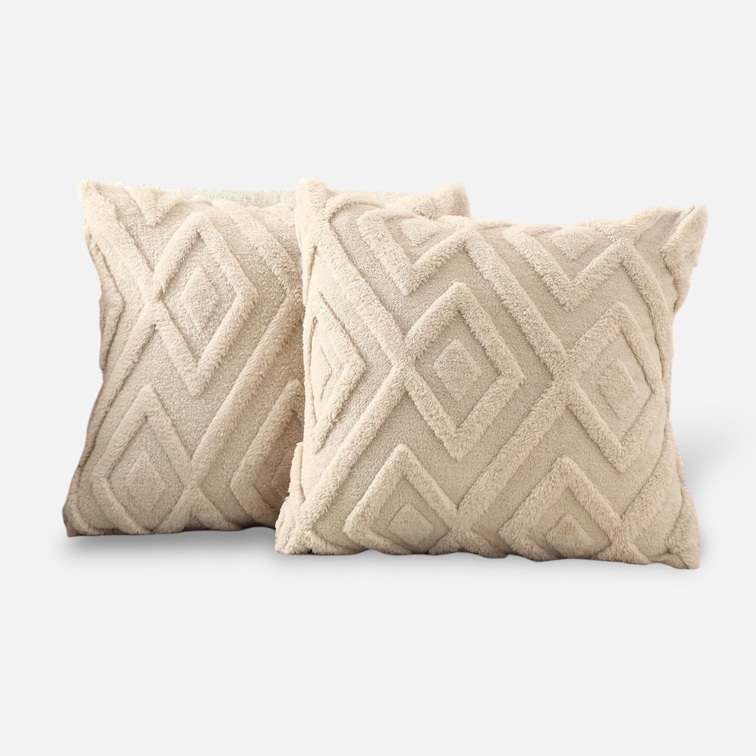 Sulainu Living | Geometric Tufted Cushion Covers – Sculpted Textural Elegance