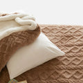 Sulainu Living | Double-Sided Fleece Blanket – Embossed Trellis Design