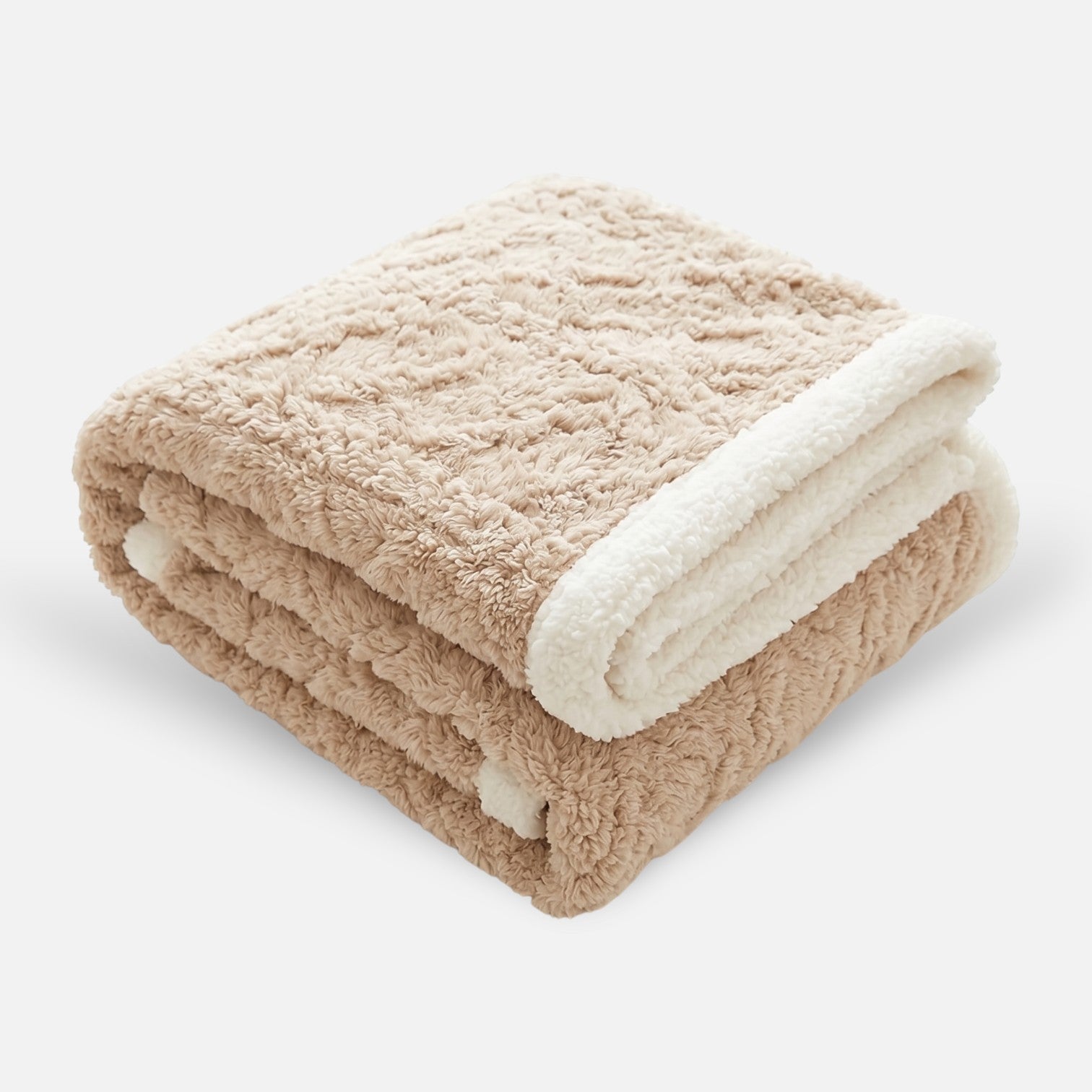 Sulainu Living | Double-Sided Fleece Blanket – Embossed Trellis Design