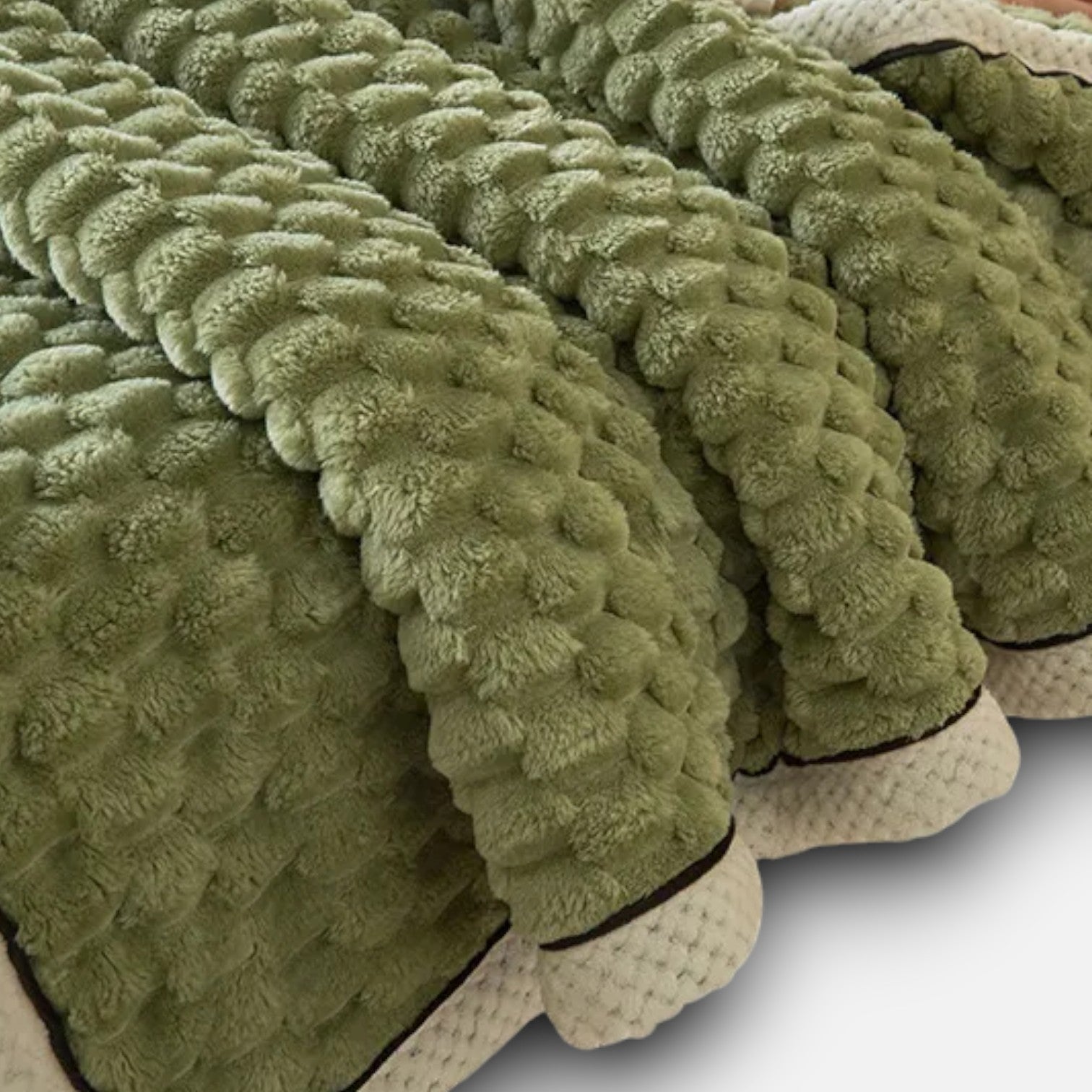 Sulainu Living | Textured Fleece Blanket – Sculpted Bubble Comfort
