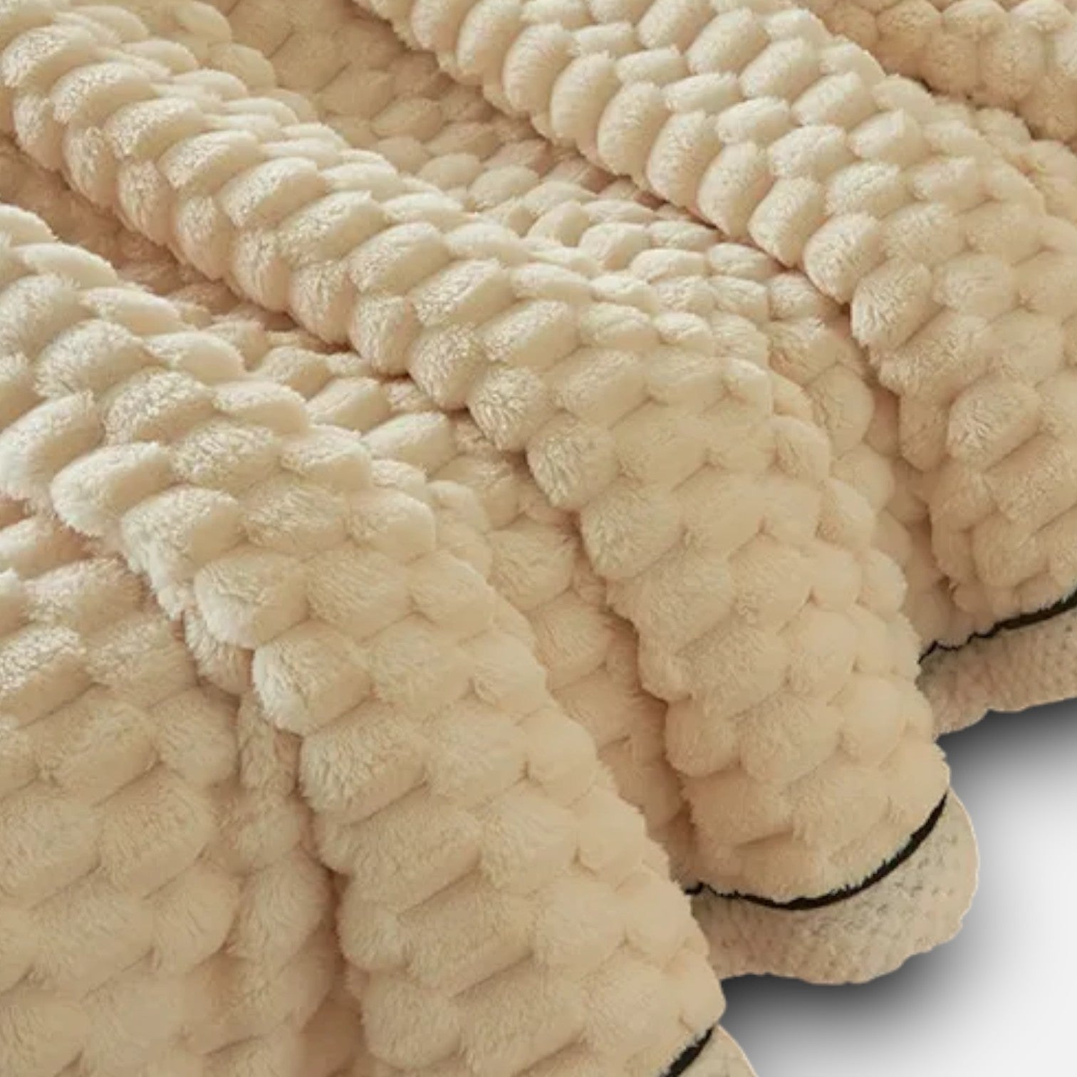 Sulainu Living | Textured Fleece Blanket – Sculpted Bubble Comfort