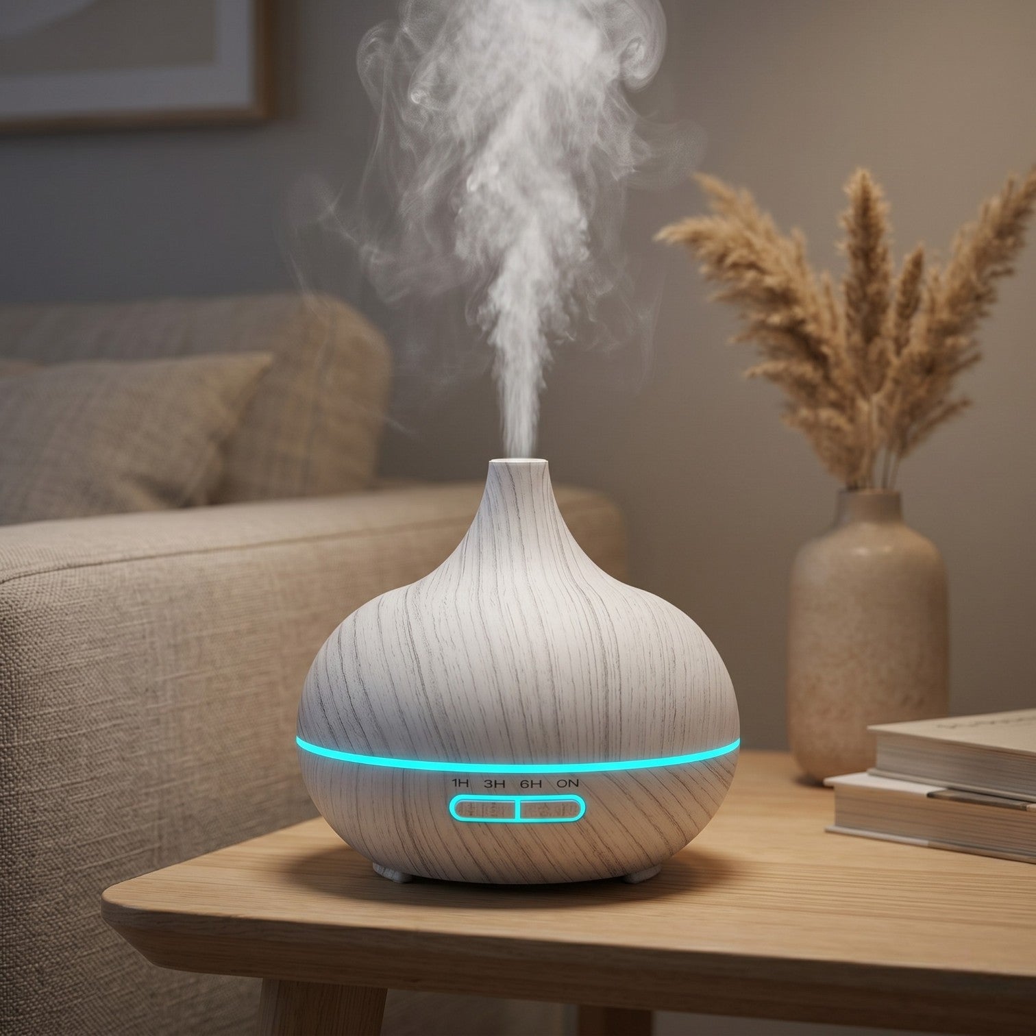 Sulainu Living | USB Aroma Diffuser – Wood Grain Mist Humidifier