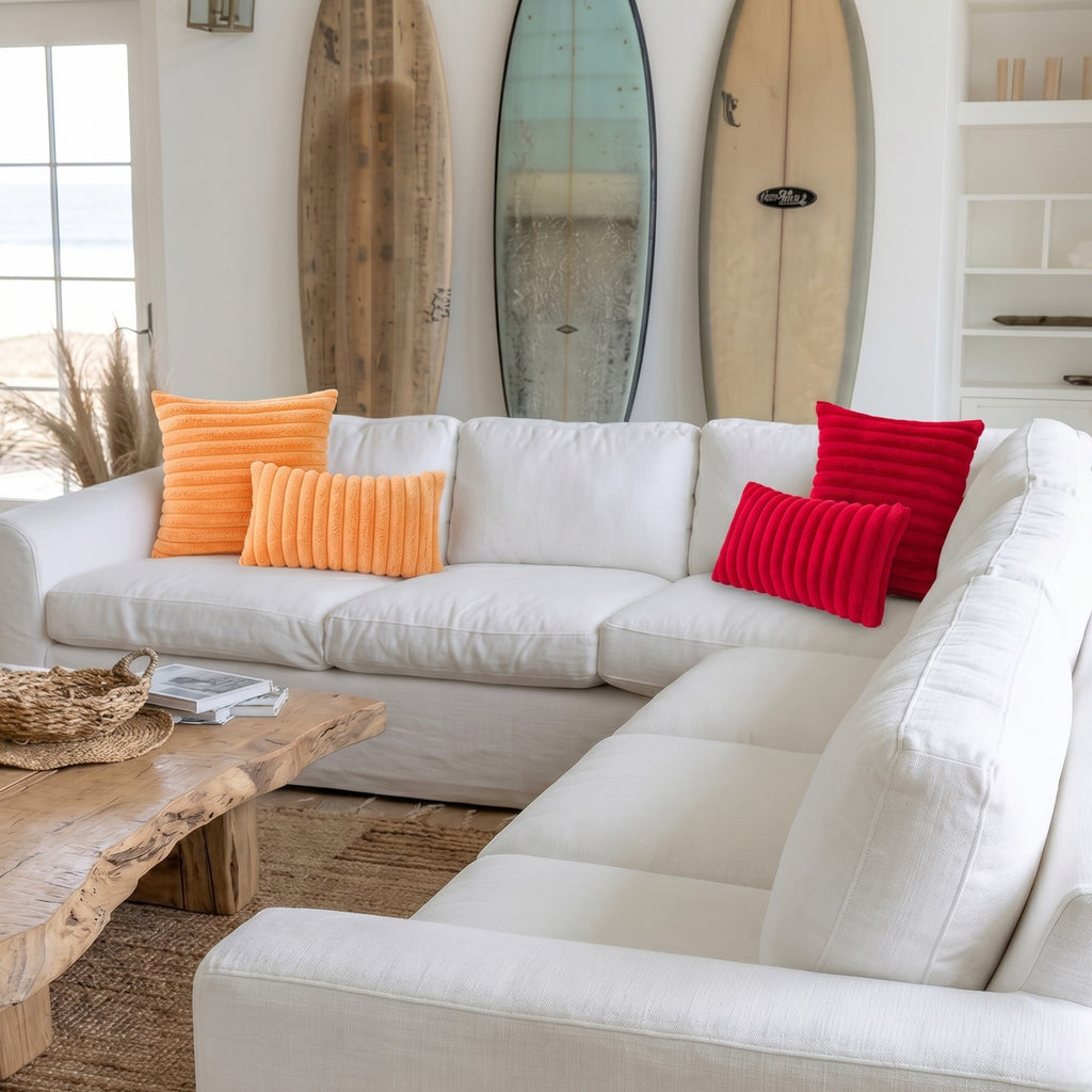 Sulainu Living | Ribbed Cushion Covers – Soft Textured Elegance