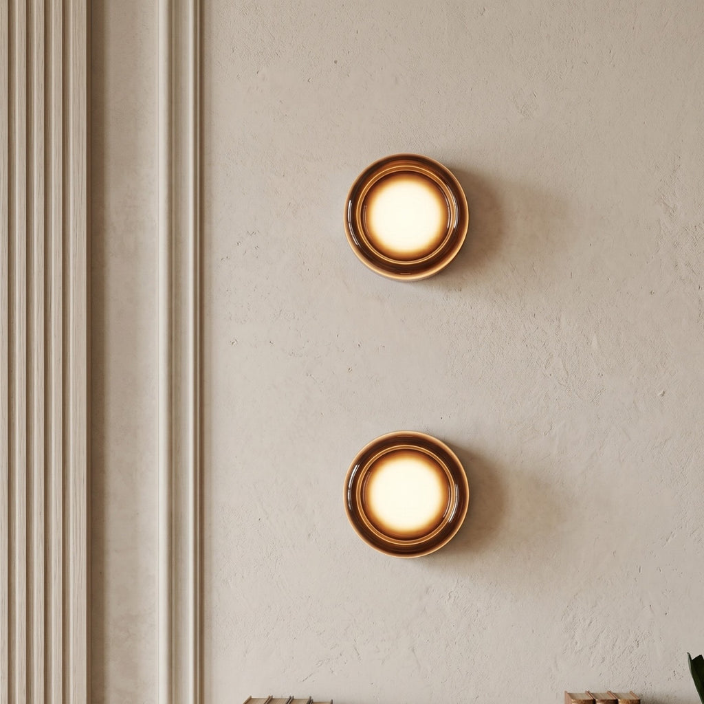 Sulainu Living | Fluted Glass Sconce – Modern Bedside Wall Lamp