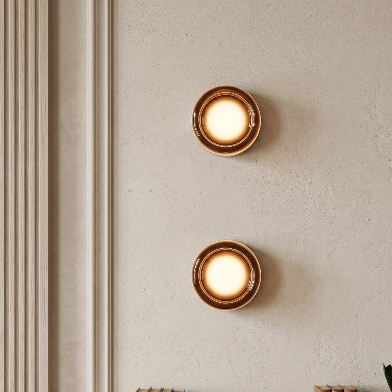 Sulainu Living | Fluted Glass Sconce – Modern Bedside Wall Lamp