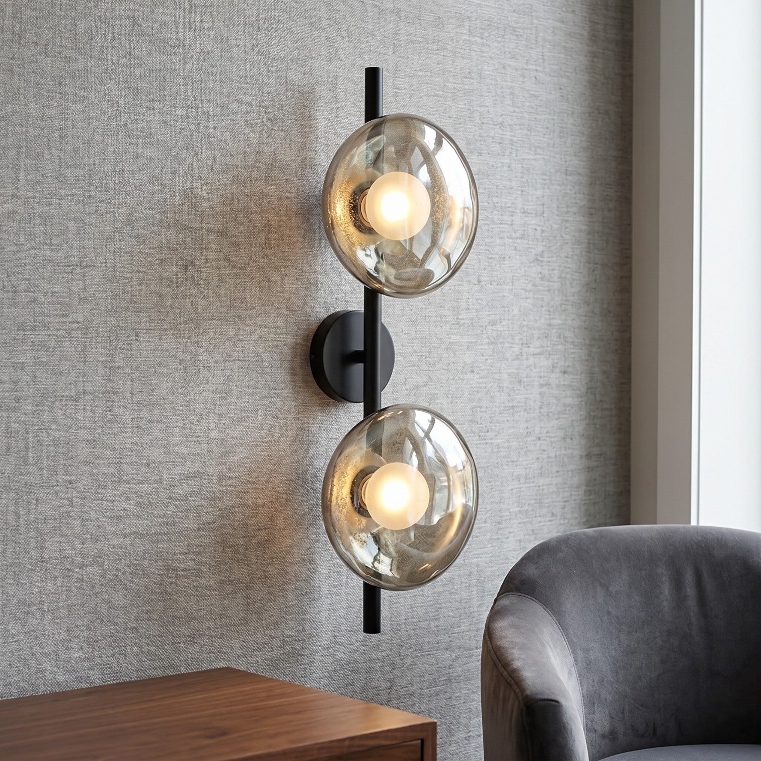 Sulainu Living | Scalloped Glass Sconce – Organic Modern Light
