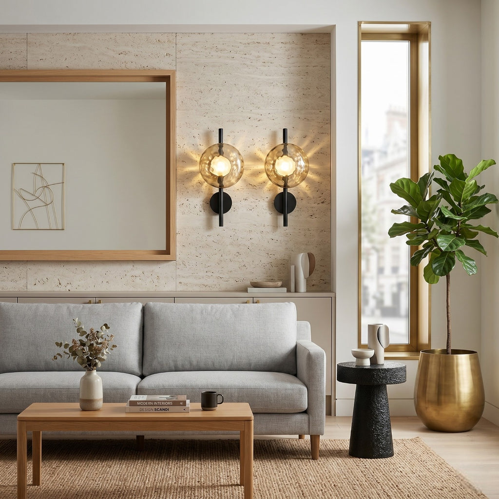 Sulainu Living | Scalloped Glass Sconce – Organic Modern Light
