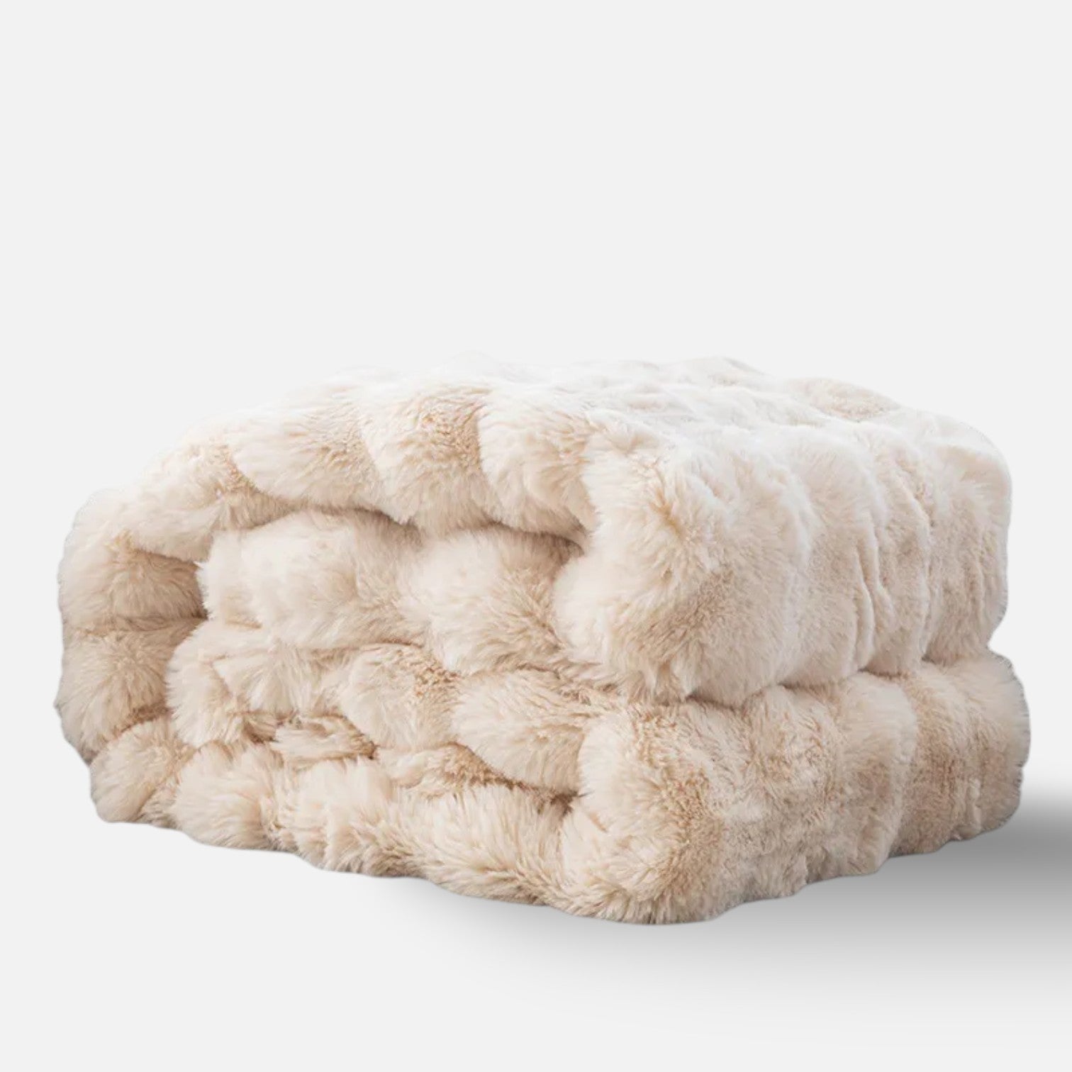 Sulainu Living | Faux Fur Blanket – Sculpted Plush Comfort