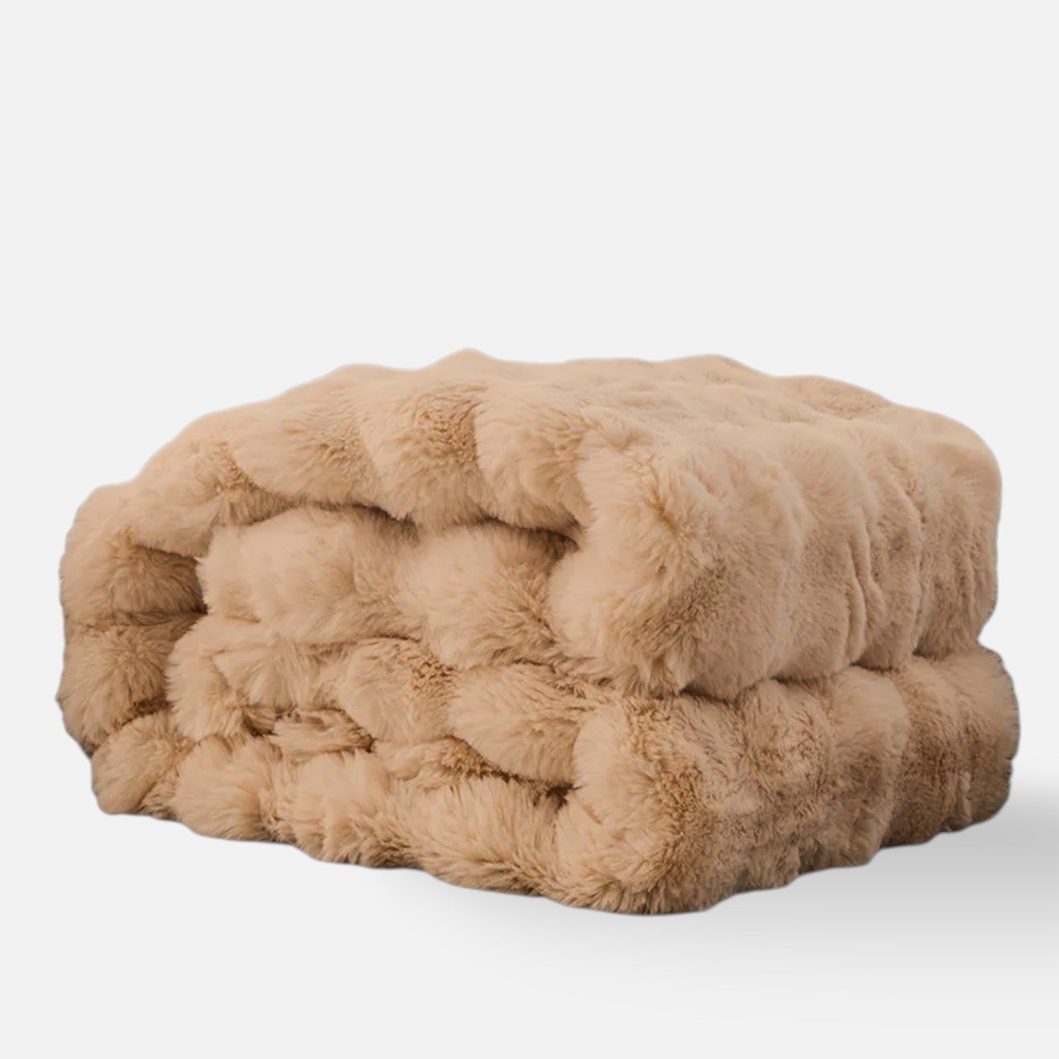 Sulainu Living | Faux Fur Blanket – Sculpted Plush Comfort