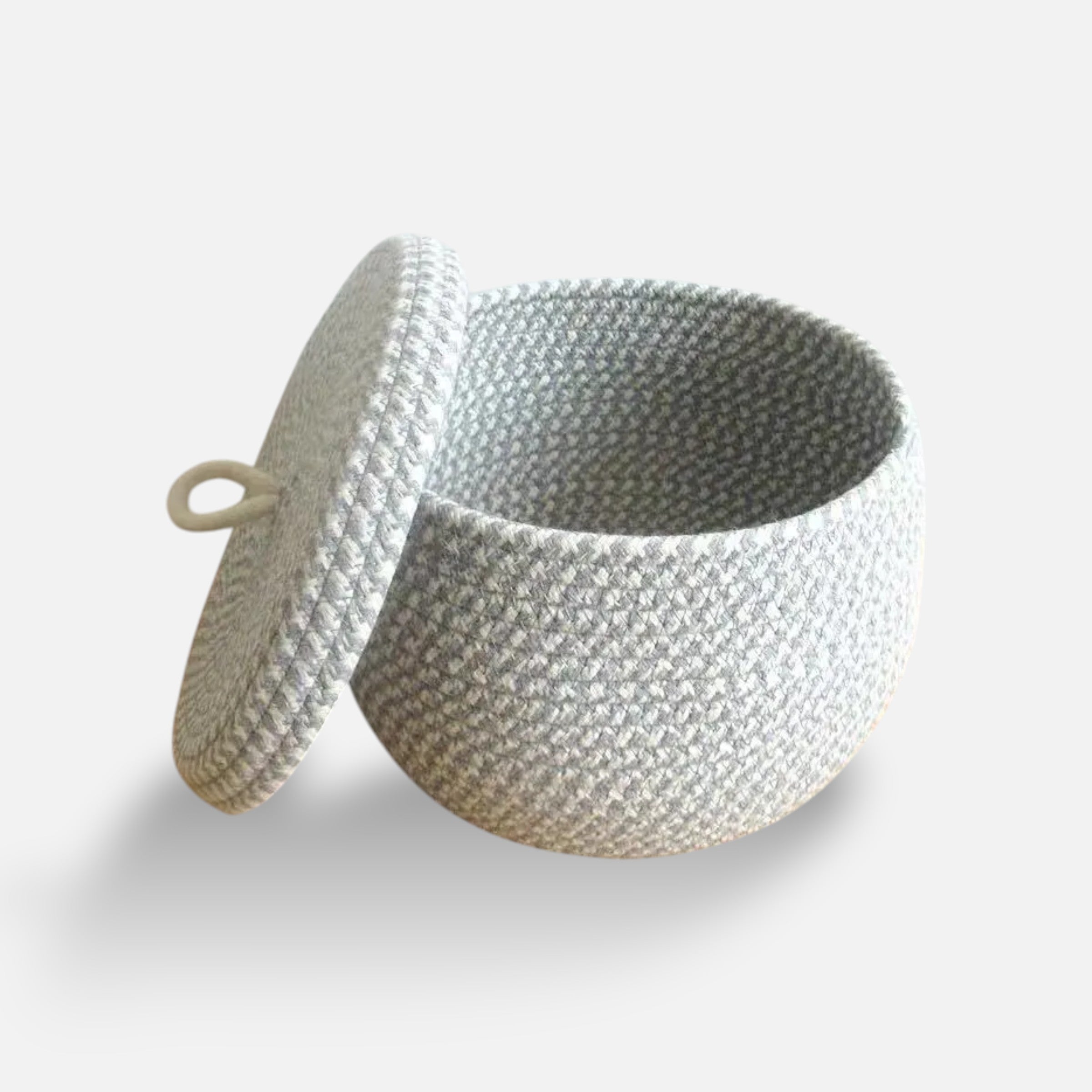 Sulainu Living | Woven Storage Basket Set – Braided Lid Design
