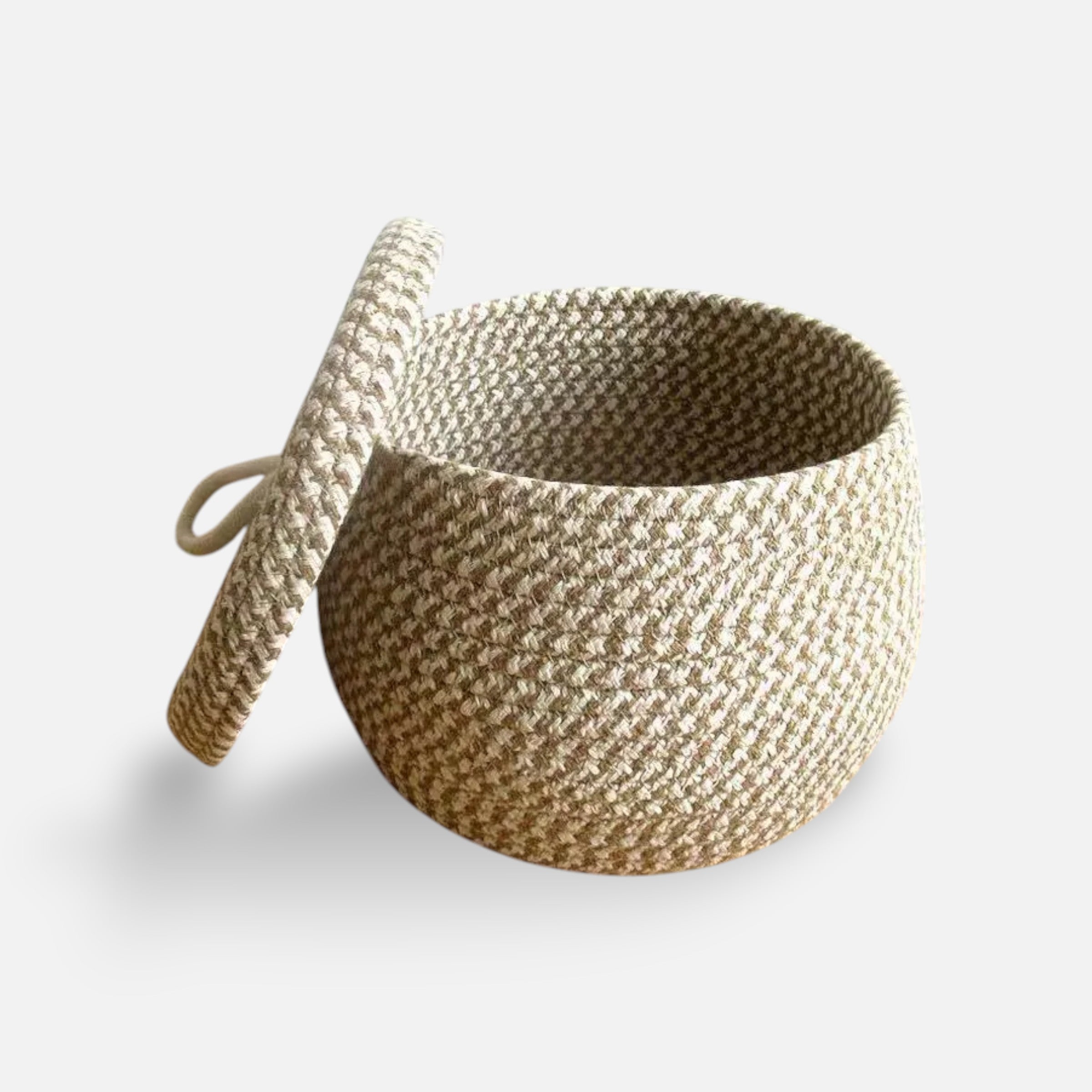 Sulainu Living | Woven Storage Basket Set – Braided Lid Design