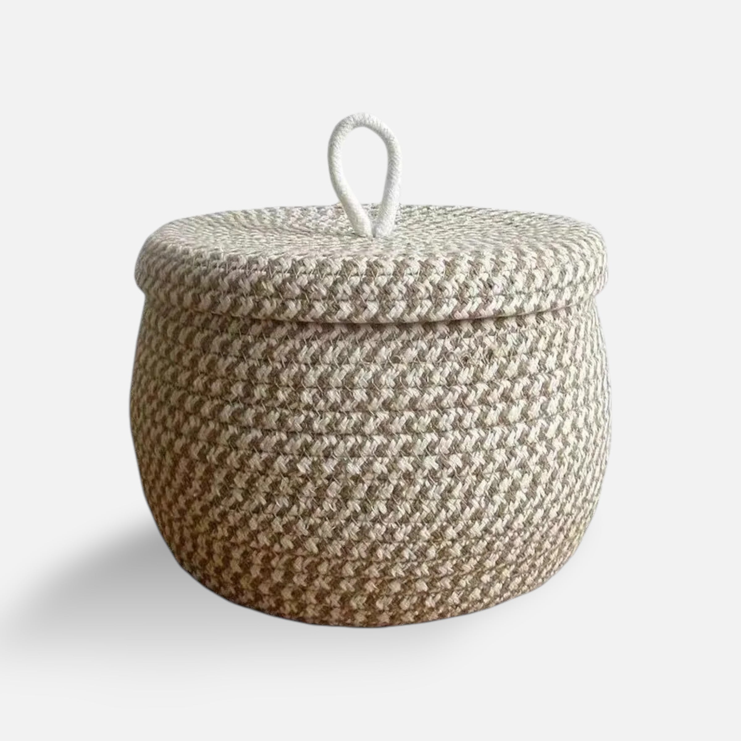 Sulainu Living | Woven Storage Basket Set – Braided Lid Design