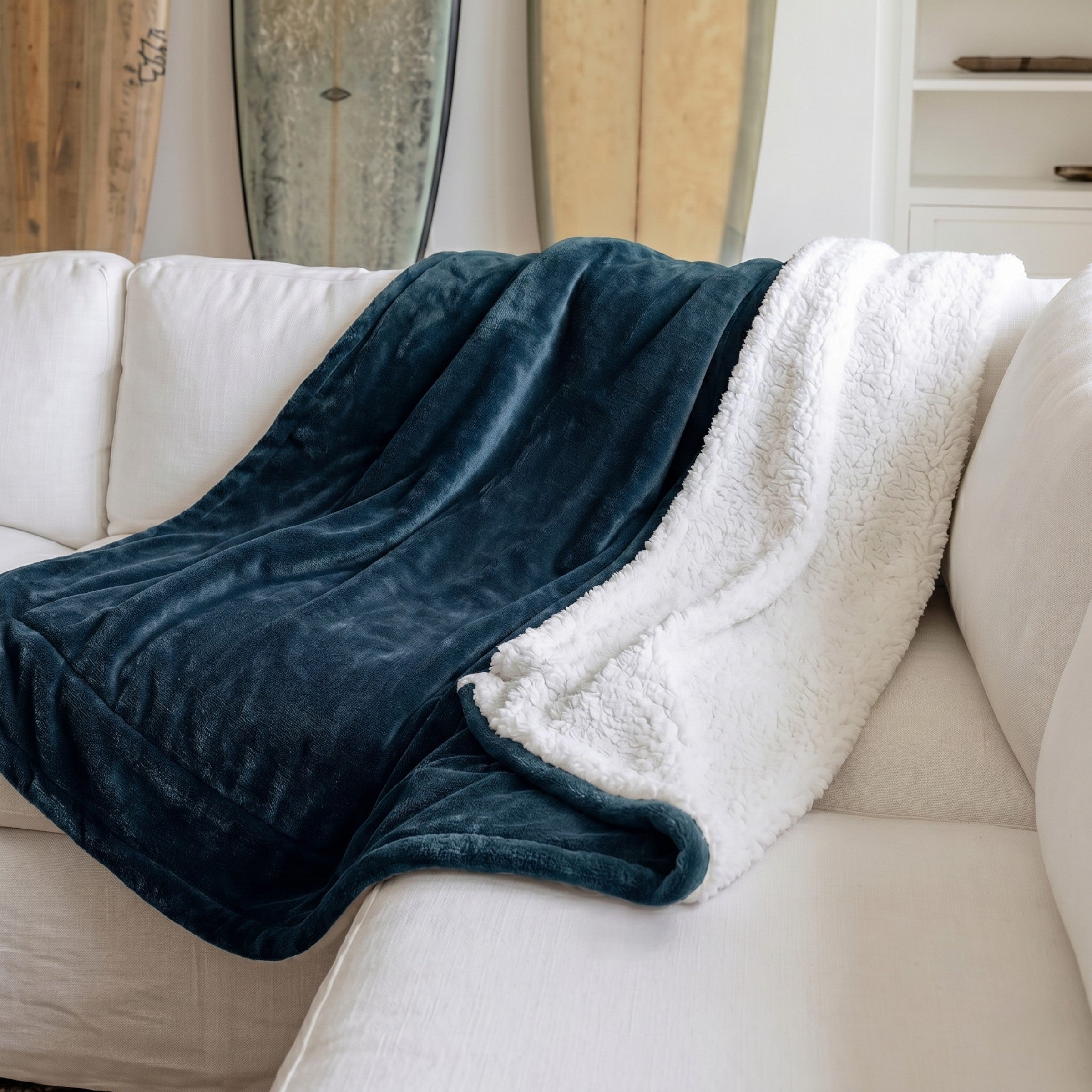 Sulainu Living | Weighted Fleece Blanket – Sherpa Soft Comfort