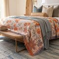 Sulainu Living | Bohemian Woven Blanket – Floral Tapestry Design