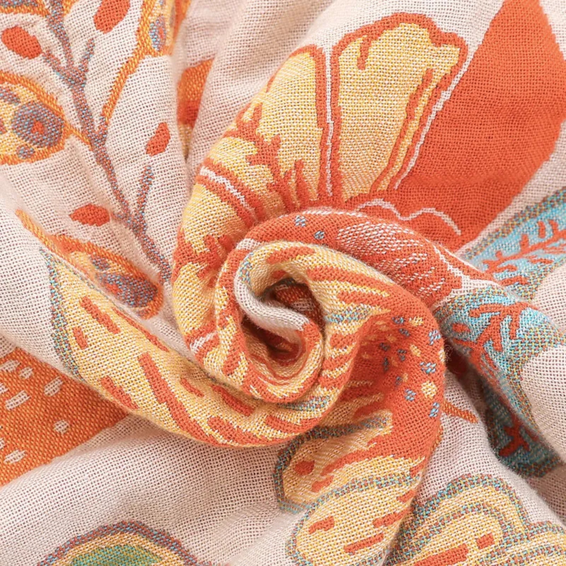 Sulainu Living | Bohemian Woven Blanket – Floral Tapestry Design